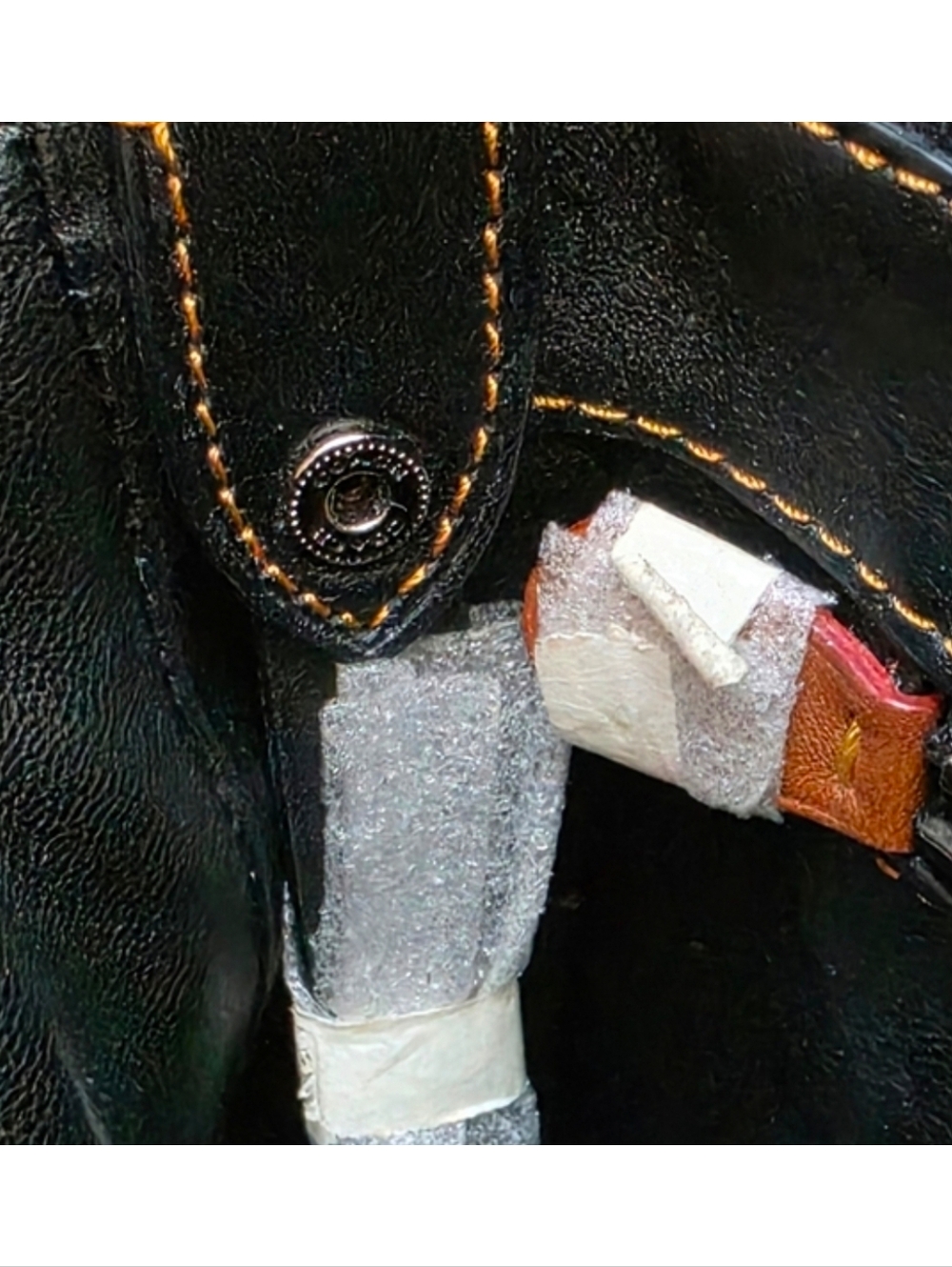 Coach 38482 1941 Saddle 23 Crossbody Patchwork Black Suede Leather Bag - Picture 15 of 16